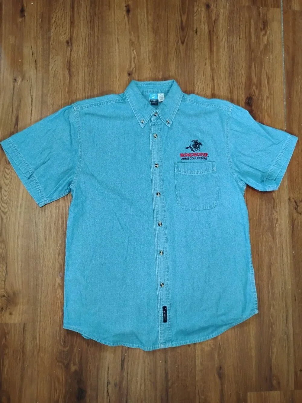 Deadstock Vintage Winchester Arms Collector Button Shirt Denim